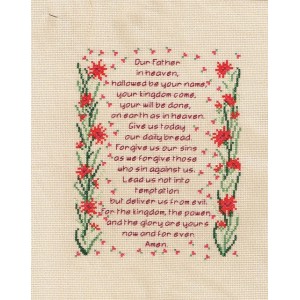 SL17M The Lord Cross Stitch Kit's Prayer Modern Version Sampler Cross Stitch Kit